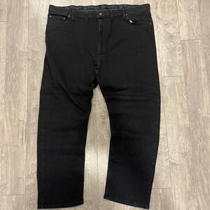 Wrangler Black Jeans "Premium Quality" Straight Leg Denim‎ 48x30
